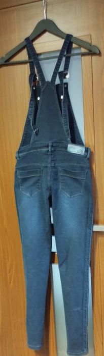 Ogrodniczki damskie długie granatowe Lotus