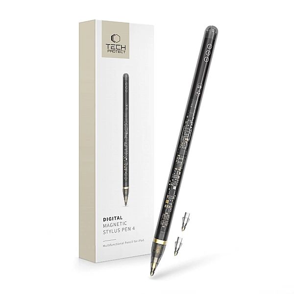 Tech-Protect Digital Magnetic Stylus Pen ”4” Ipad Clear/Black