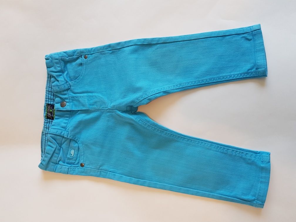 MAYORAL spodnie jeansowe niebieskie /80 elastyczne rurki