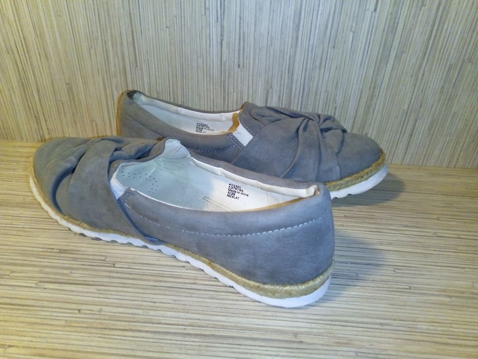 Szare espadryle damskie