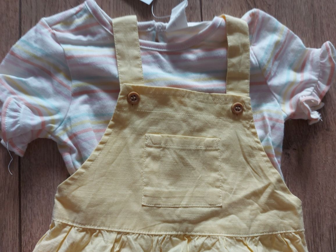 Nowy komplet 86 sukienka ogrodniczka bluzka H&M