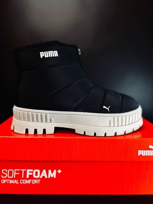 Очень теплые женские дутики Puma/ дутики на платформе пума