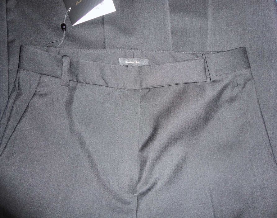 Calças pretas 100% lã fria Massimo Dutti