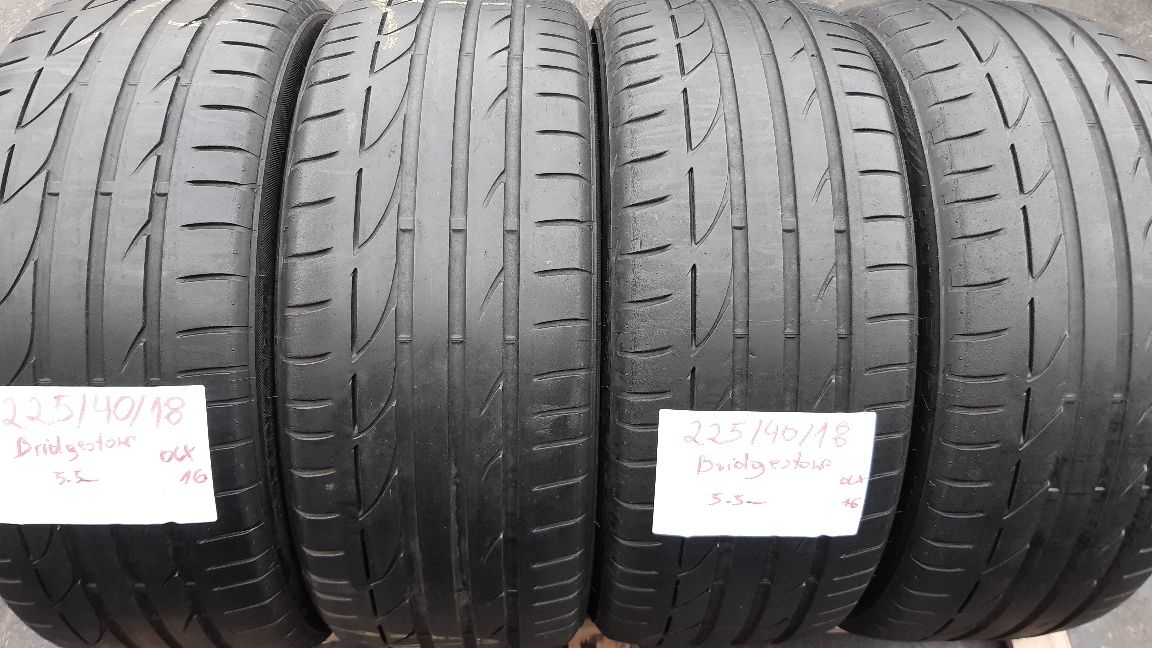 Opony Letnie 225÷40÷18÷.BRIDGESTONE.Cena 580 zł za KOMPLET-4 sztuki.