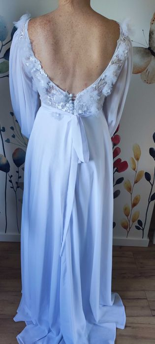 Suknia ślubna 38 z trenem biała nowa z metkami czterowarstwowa