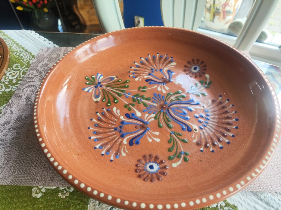 Talerz ceramiczny ludowy