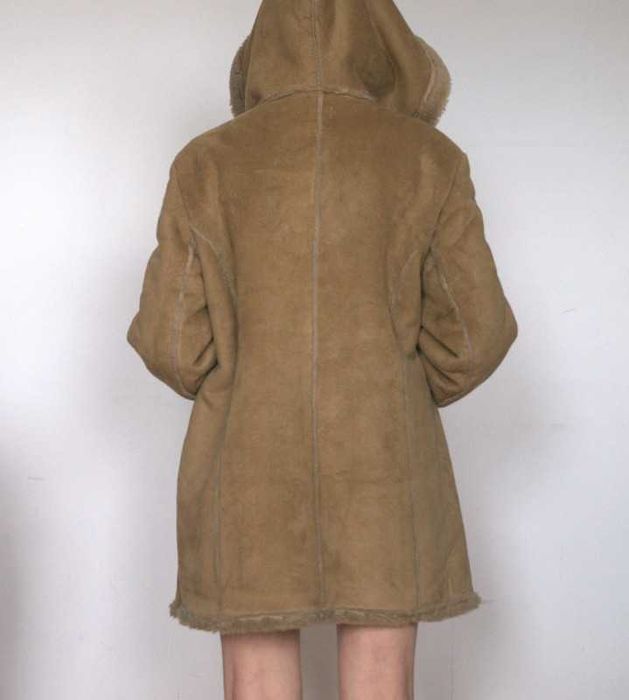 Kożuch ekologiczny z kapturem