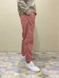 Штани H&M, брюки бавовна розмір Л рожеві персикові
