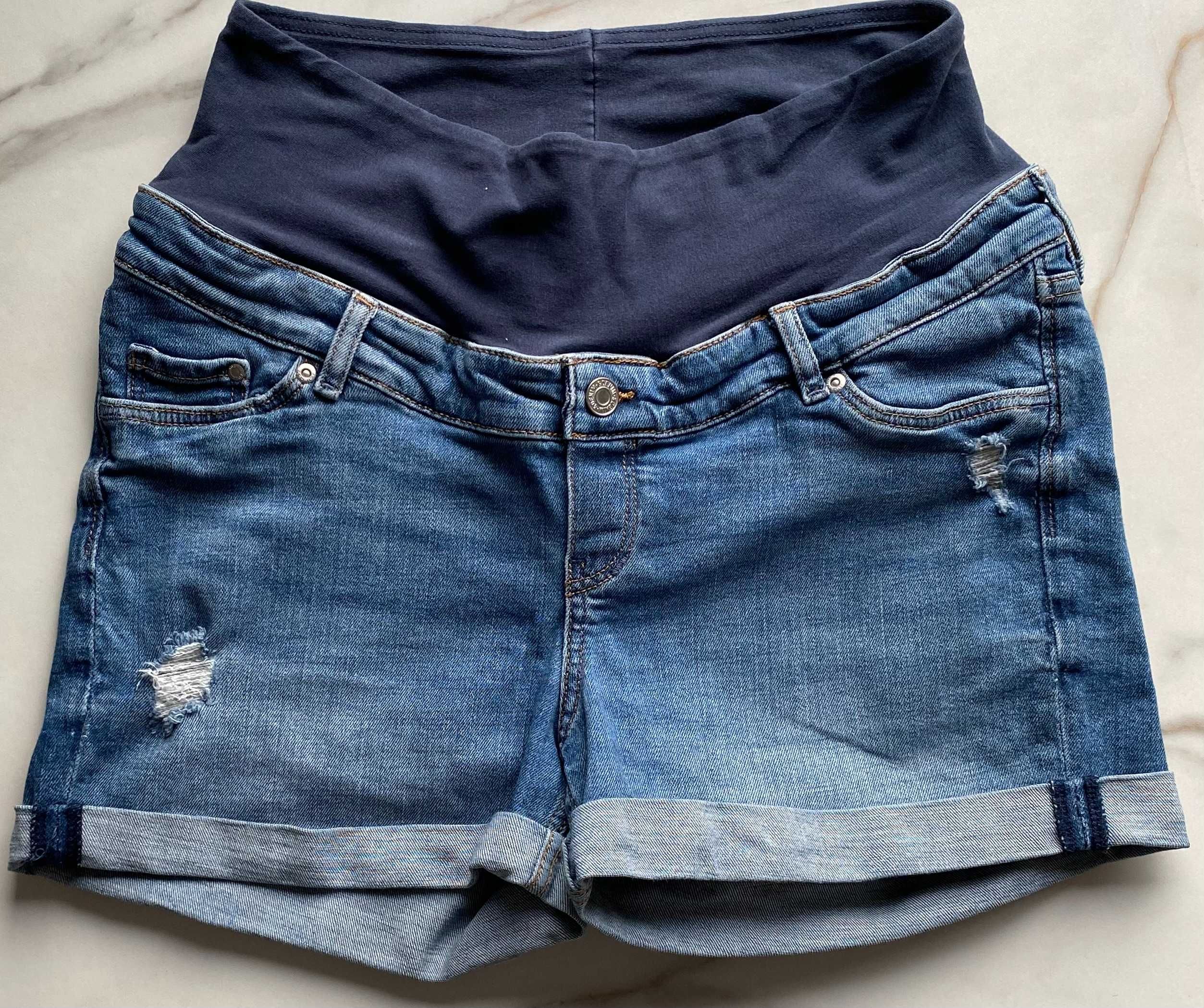 H&M mama spodenki jeansowe ciążowe M, 38 170/80A