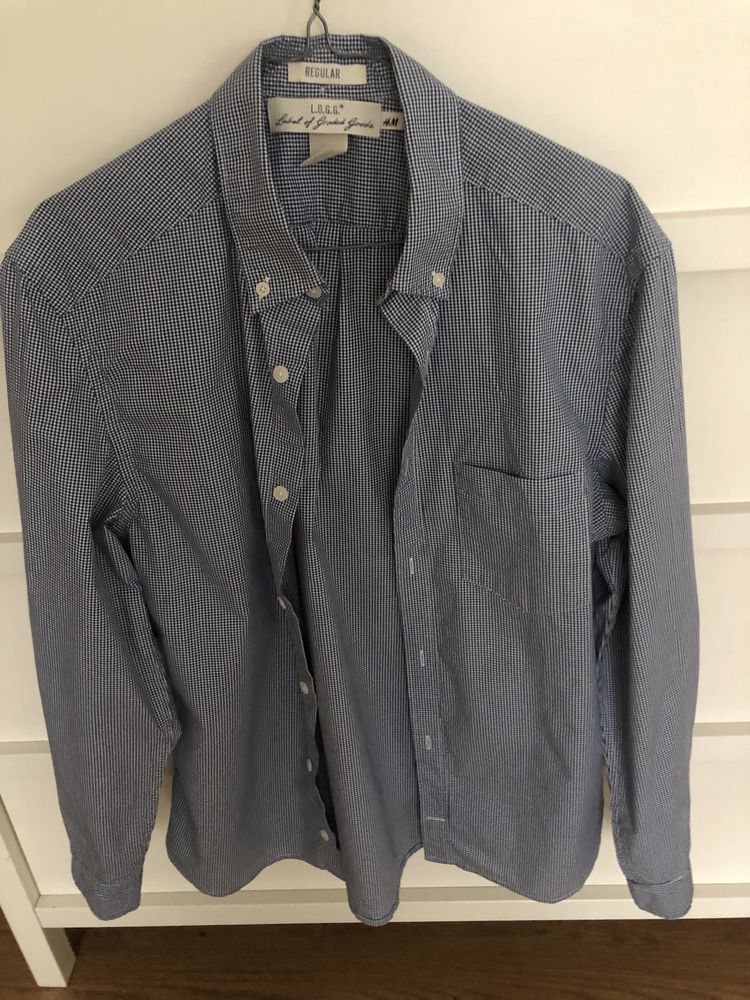 H&M koszula w niebieska pepitke rozm S