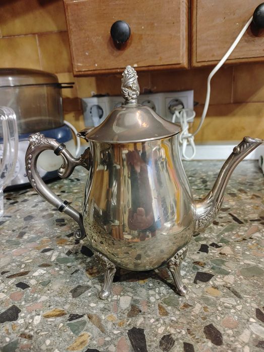 Кавник, чайник, глечик великий мельхіор