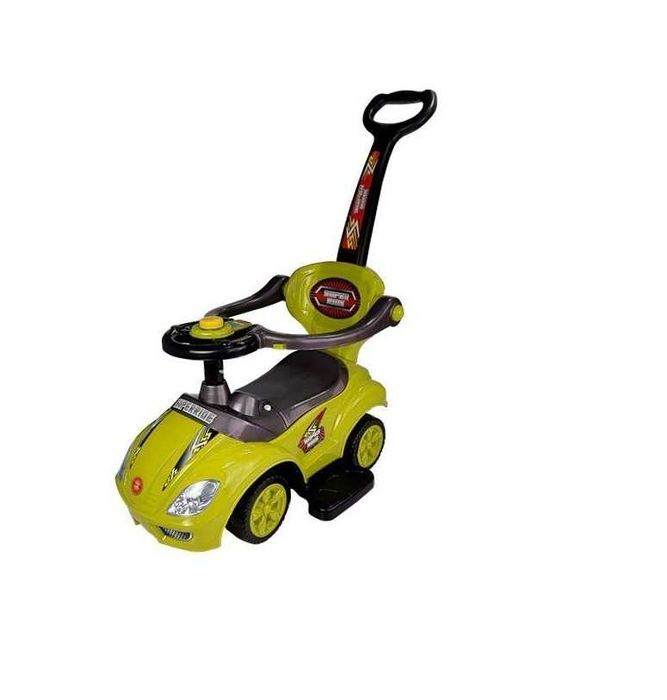 LEAN Jeździk Z Pchaczem Mega Car Żółty 3w1 Samochodzik *NOWE*