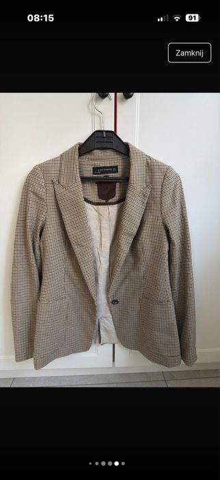 Klasyczna marynarka / żakiet w krateczkę Zara Woman
