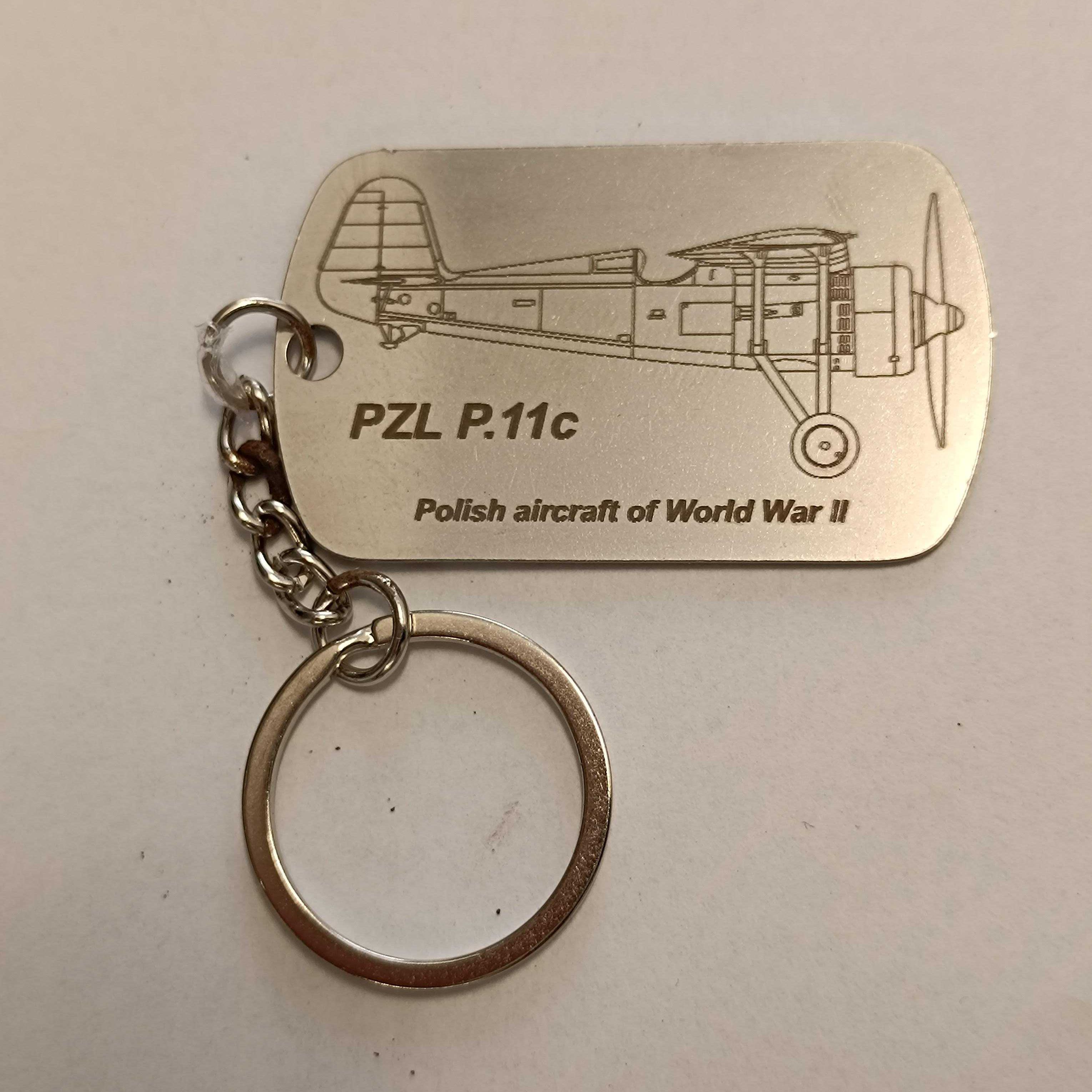 Brelok zawieszka nieśmiertelnik DOG-TAG PZL P.11c Polish aircraft WWII