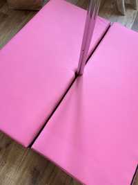 materac do pole dance różowy 10 cm x 120 cm kwadrat