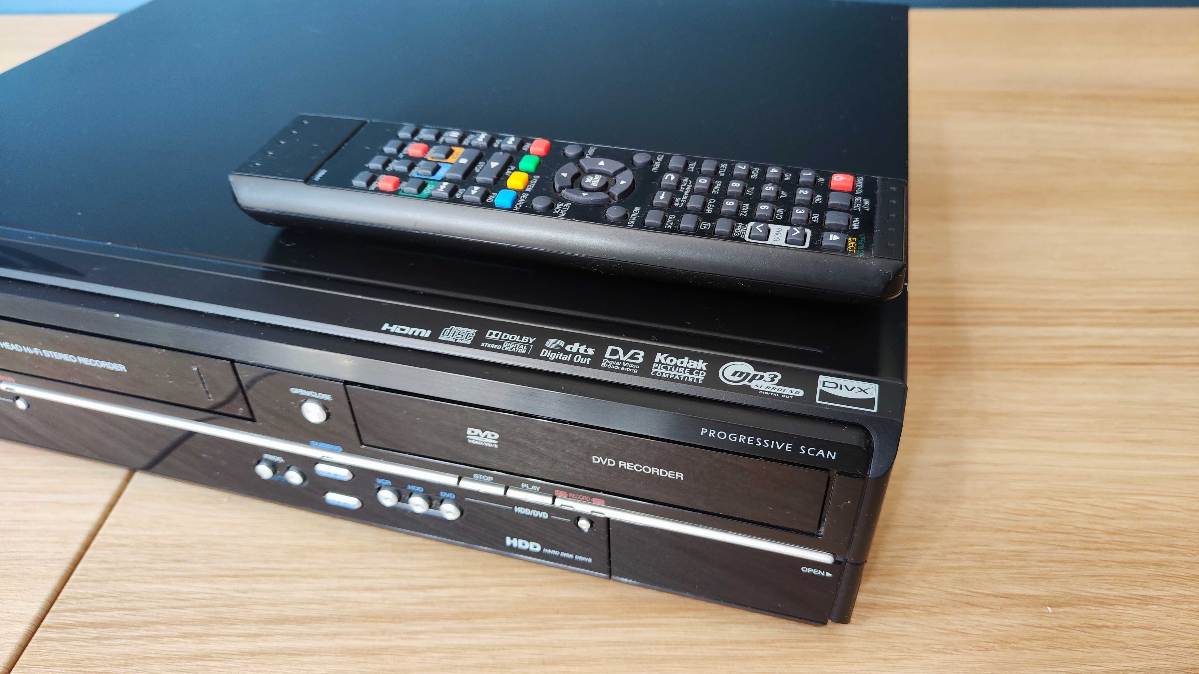 Funai TD6D-D4413DB - DVD/HDD/VHS COMBO pilot, przegrywanie VHS na DVD