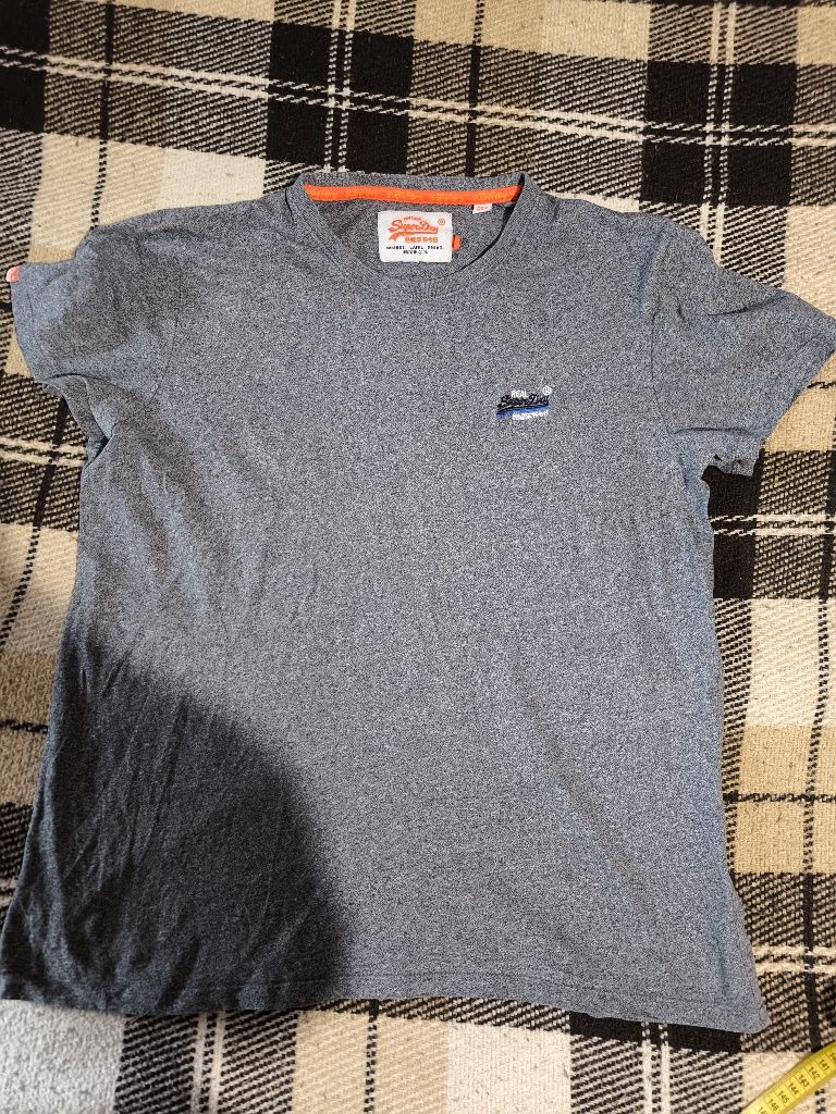 Футболки чоловічі біла сіра Superdry Hollister