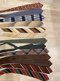 Krawaty vintage komplet 12 sztuk + 1 gratis jedwab różne