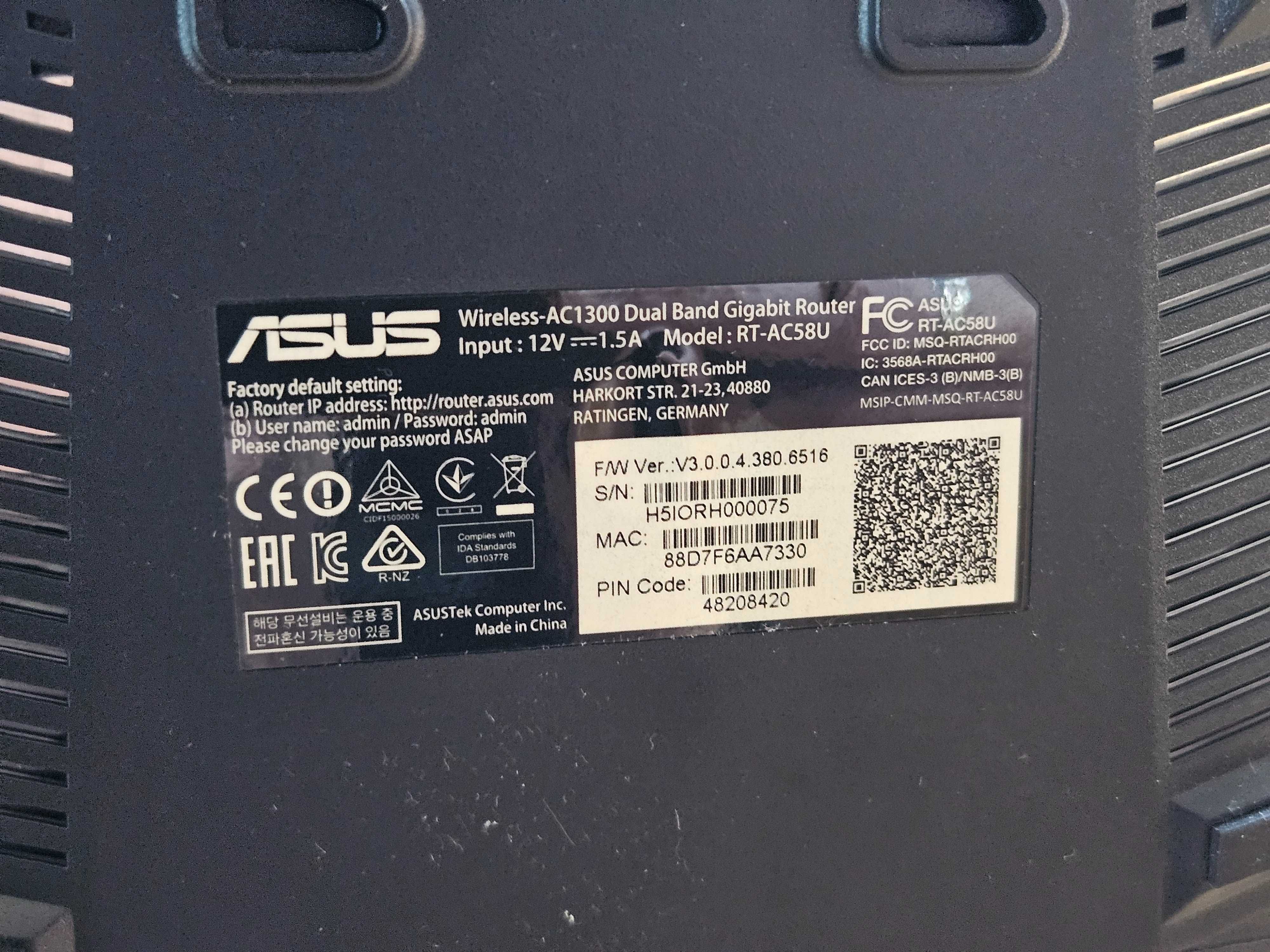 Router Asus RT-AC58U AC1300 DualBand Gigabit USB - stan idealny!