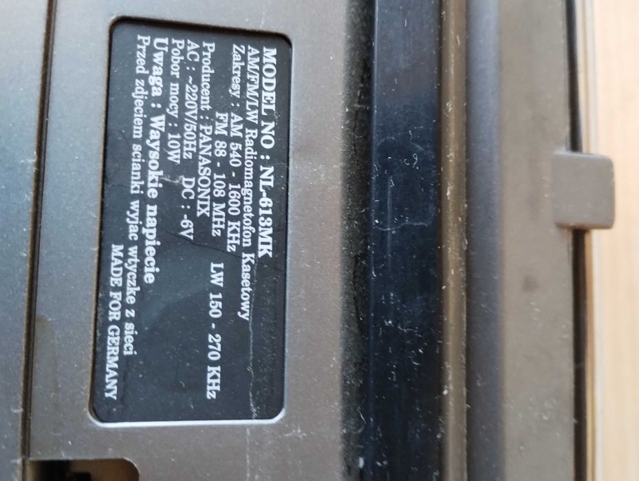 Radiomagnetofon Panasonic