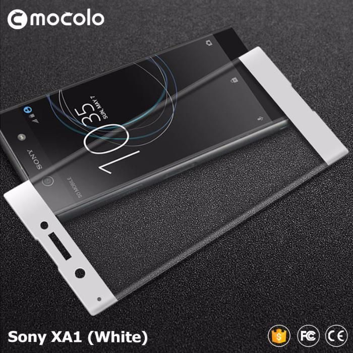3D защитное стекло Mocolo Sony XA1 (White, Gold)