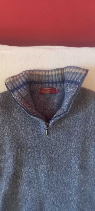 ABERCROMBIE & FITCH sweter wełniany gruby ciepły