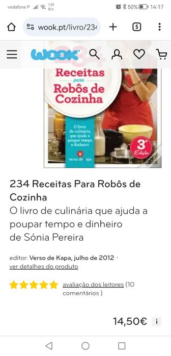 Livros receitas para robôs de cozinha
