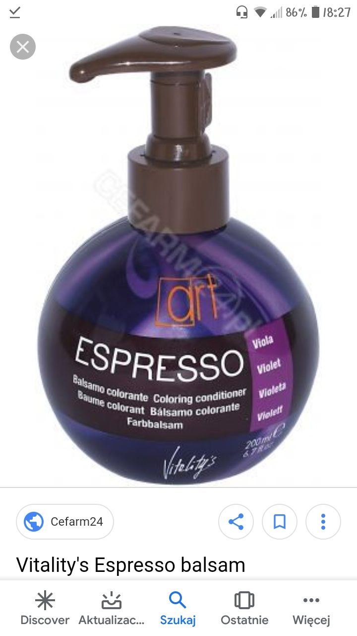 Balsam odżywka maska espresso fiolet nowa