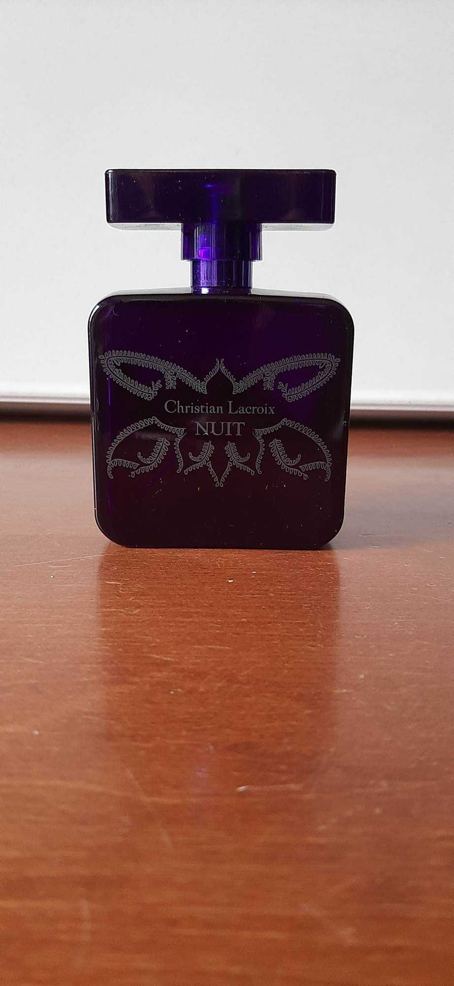 Pusta szklana buteleczka po perfumach Christian Lacroix Nuit Avon 75ml