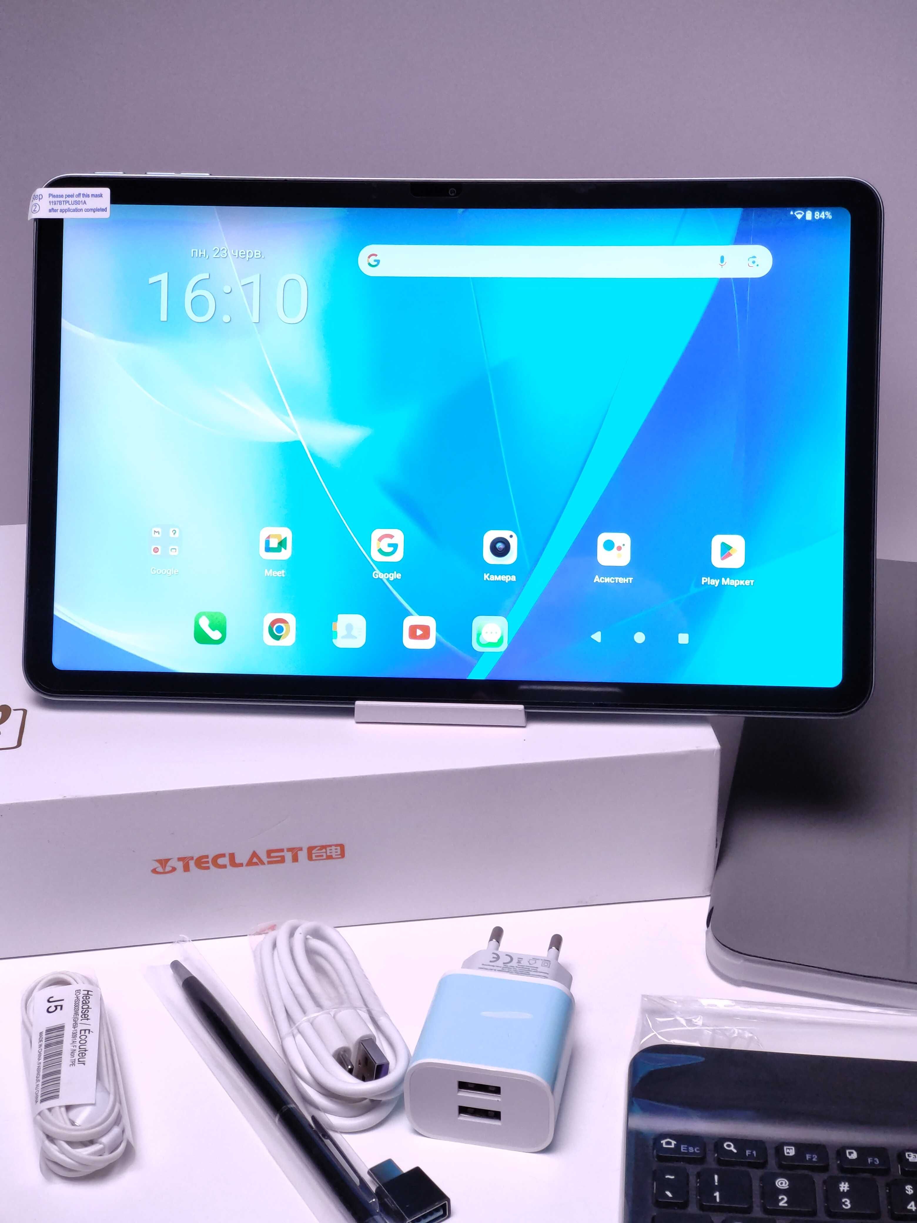 Teclast T60 plus, 12 дюйм, 16(6+10)/128 гб, 2 SIM + чохол, клавіатура