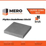 Bruk kostka chodnikowa 50x50x7 szara
