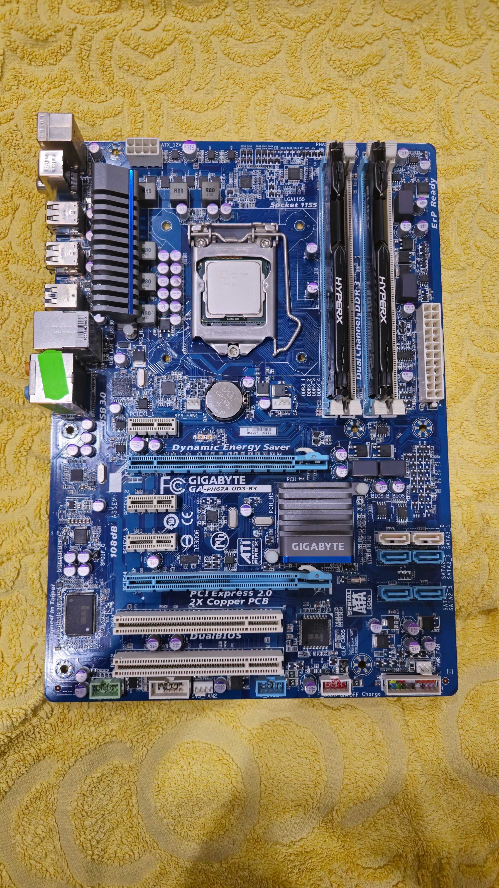 Płyta Główna GIGABYTE GA-PH67A + Procesor Intel Core I5 2400 - 3.1 GHZ