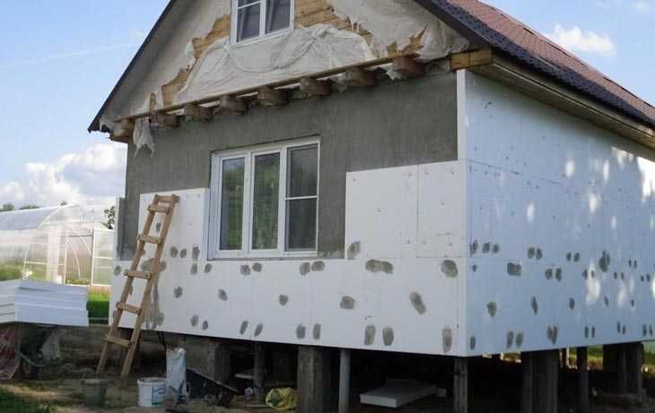 Утепление фасадов МИНЕРАЛЬНОЙ ВАТОЙ, пенопластом в Киеве.