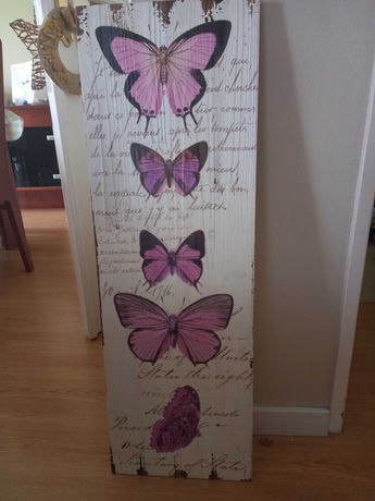 Placa decorativa borboletas