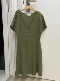 Vestido verde Pull&bear tamanho XS