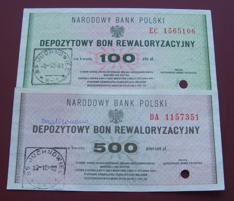 $$$ Zestaw PRL BONY REWALORYZACYJNE POLSKA 1985 Rok - Komplet $$$