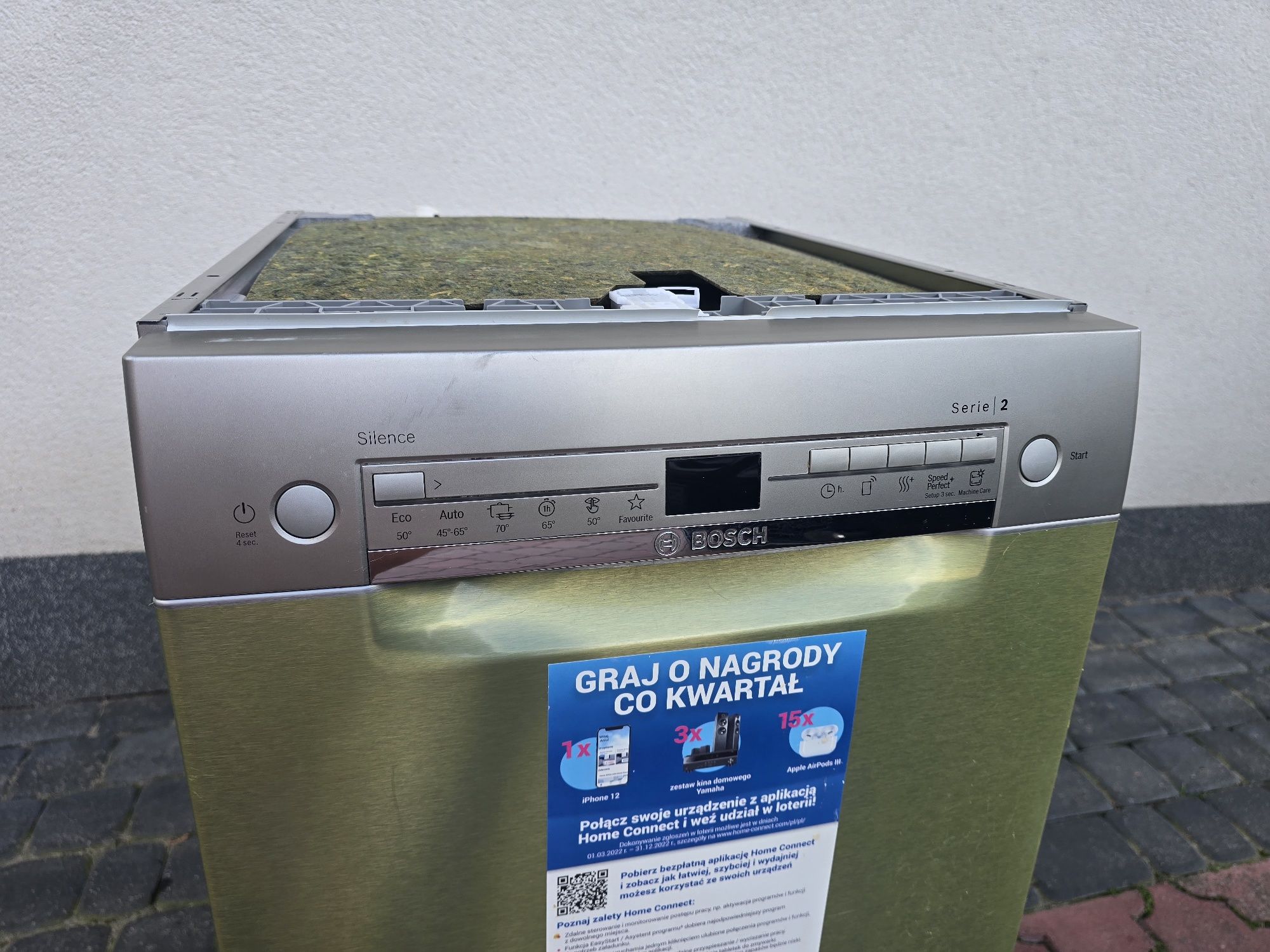 Zmywarka BOSCH 45CM Srebrna A+++ Wi-FI WyswLed Stan Bdb