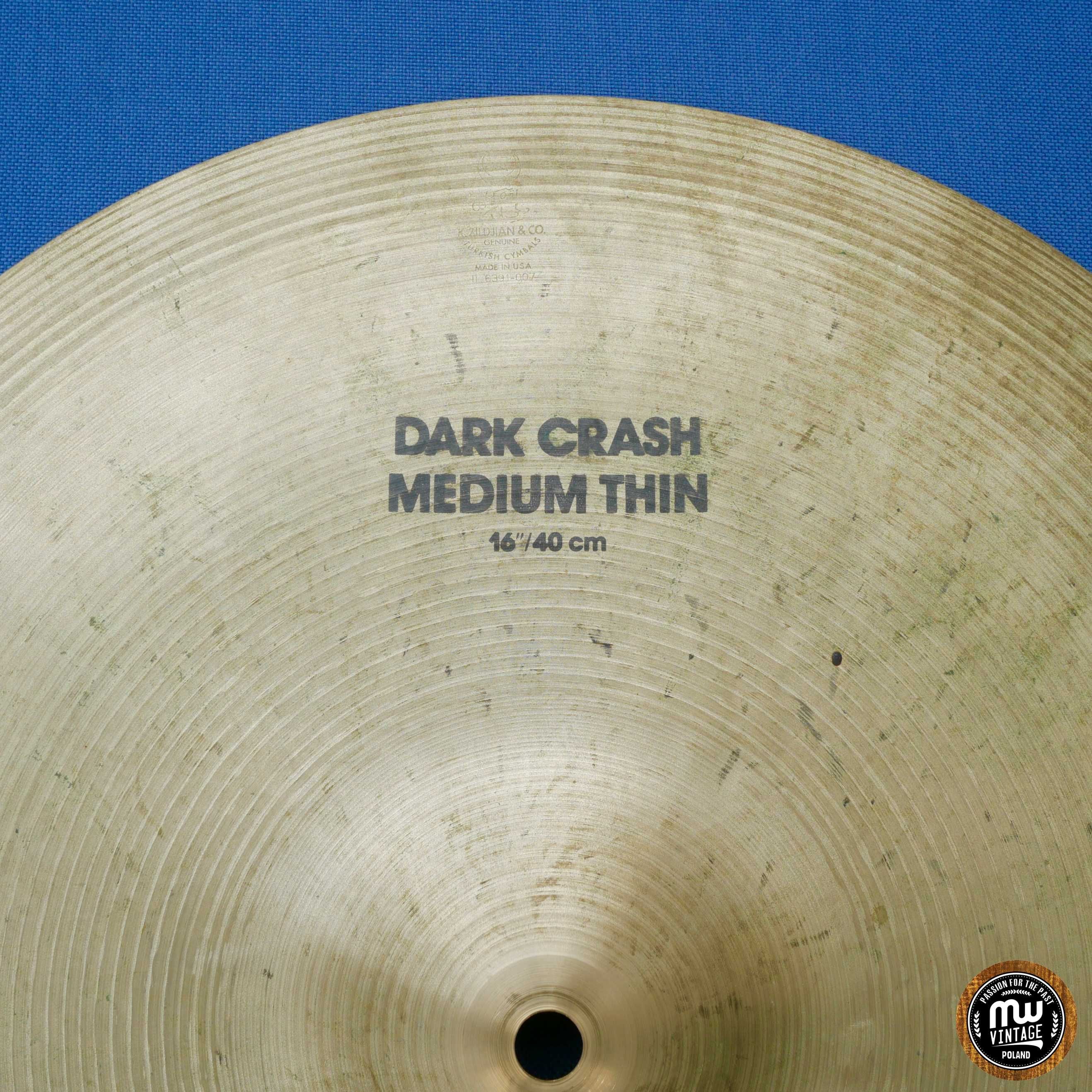 Zildjian - talerz K Dark Crash Medium Thin 16” 90s  ‼️