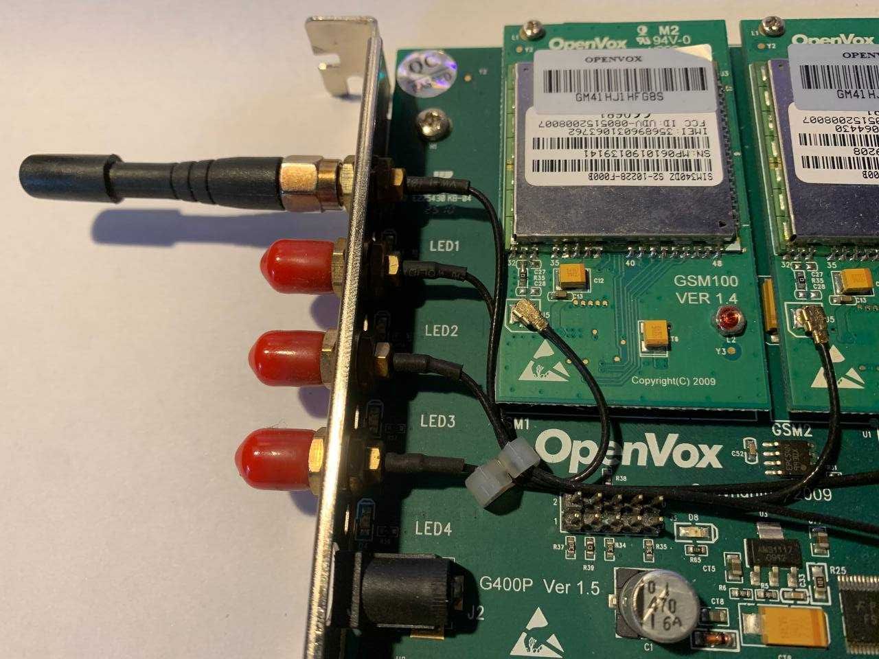 Плата для IP-телефонії OpenVox G400P та чотири GSM модулі (є обмін!)