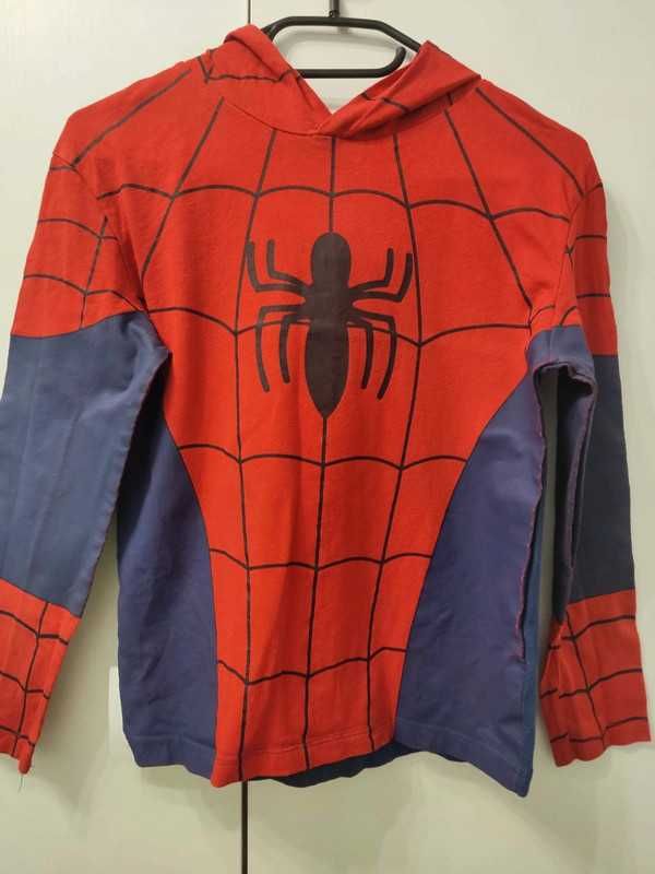 Bluza H&M Spiderman z kapturem 134/140