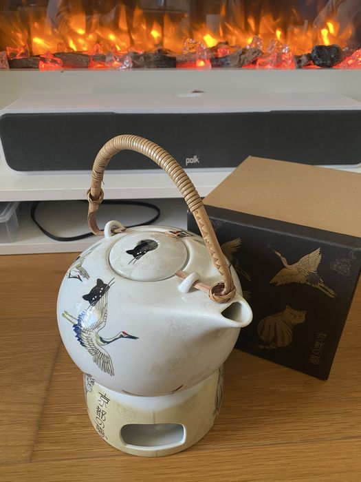 Bule de Chá  com Rechaud colecção