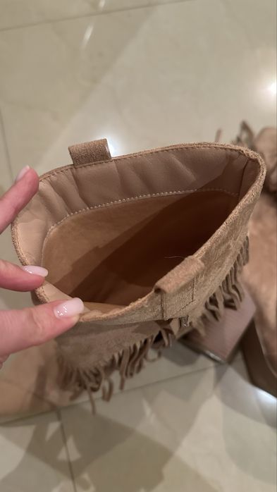 Козаки,ковбойки,черевики жіночі, натуральна замша.