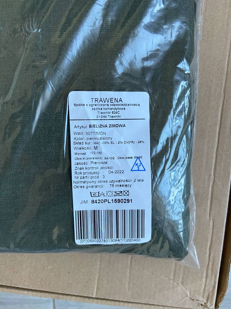 Bielizna zimowa wzór 507T/MON