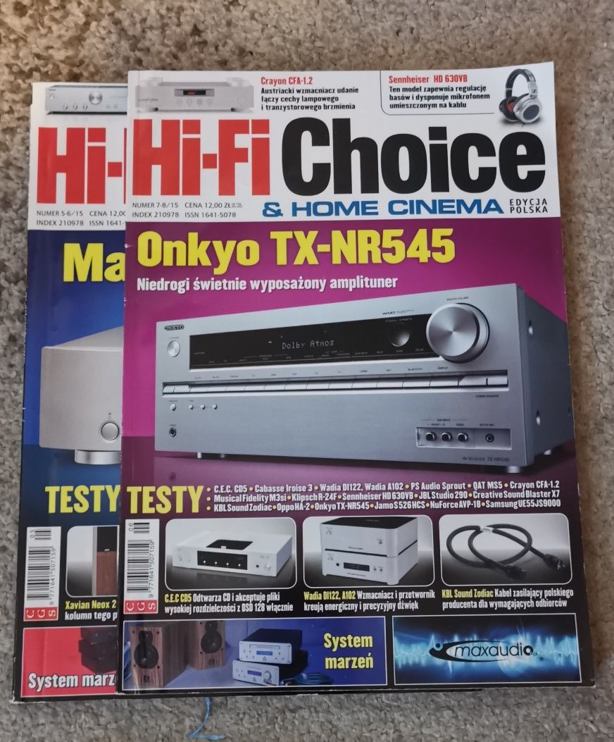 czasopisma Hi-Fi Choice numer 5-6/15 oraz 7-8/15