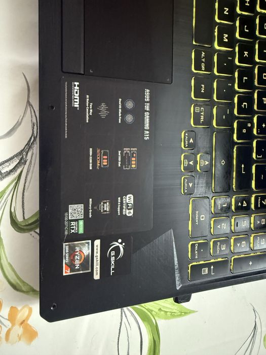 Portatil gaming asus tuf rtx3060 32gb ryzen 7 5800h