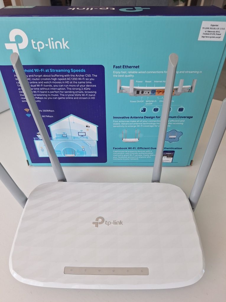 Router TP-LINK Archer C50 AC1200 2.4 / 5 GHz DualBand