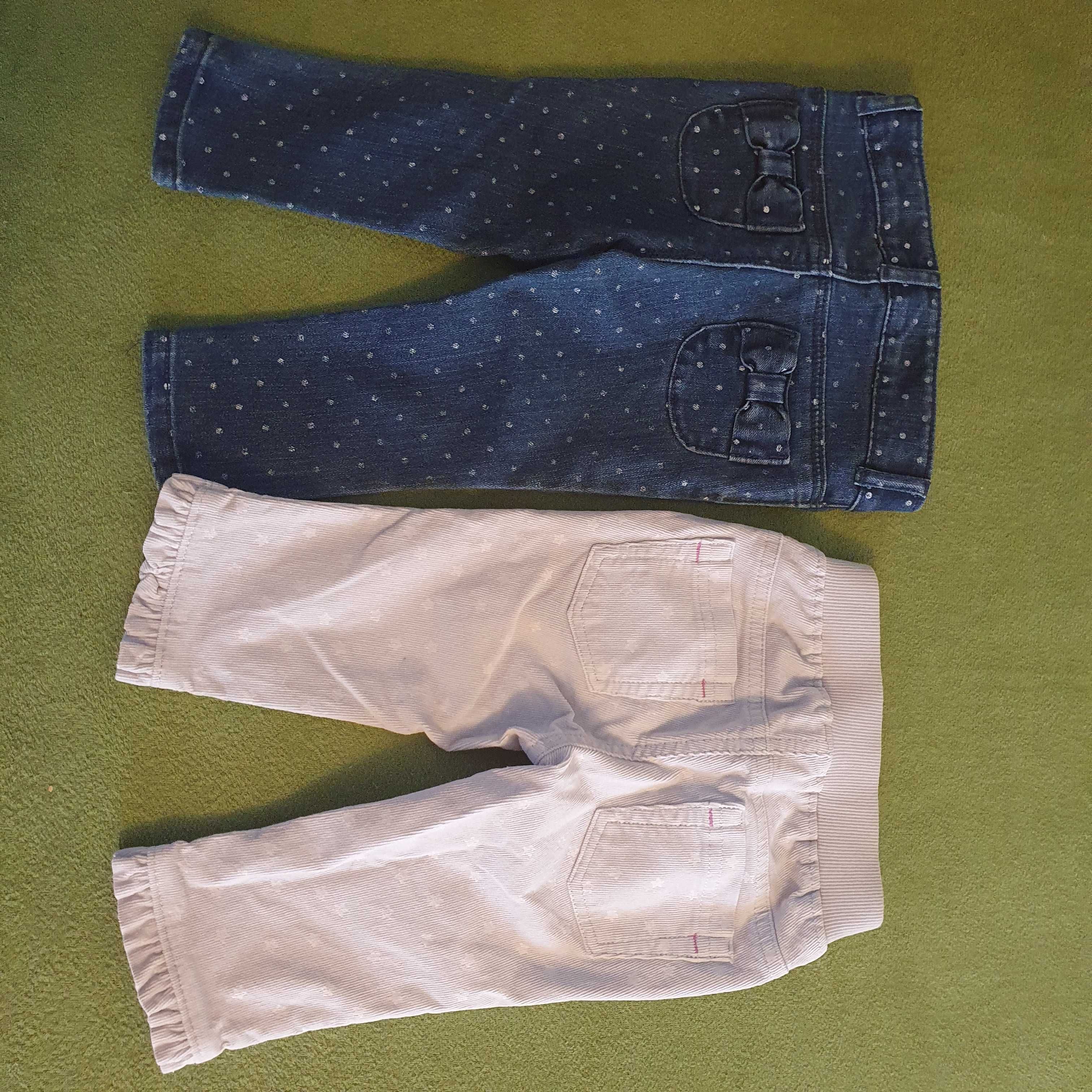 2x spodnie marki Gymboree, 6-12 miesięcy,stan idealny