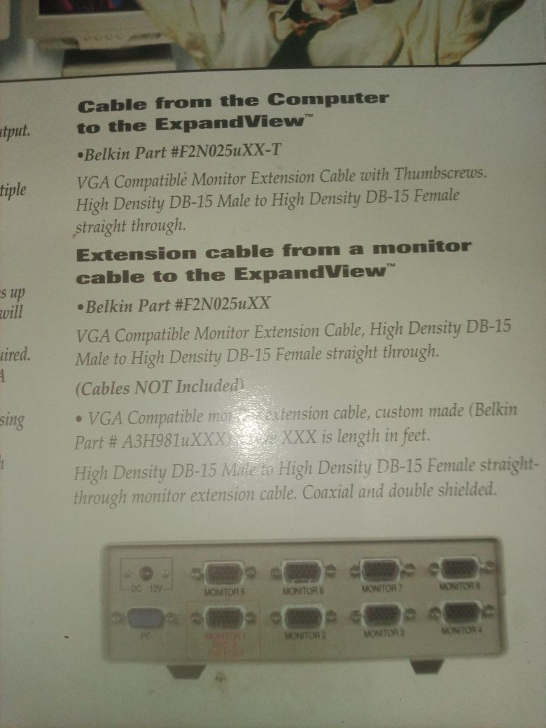 Rozdzielacz obrazu na 4 monitory D-sub ,VGA splitter Belkin - NOWY !