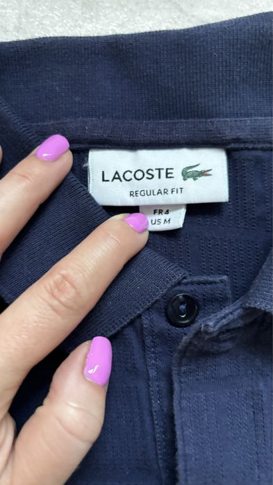 Lacoste koszulka Polo granatowa modna wygodna
