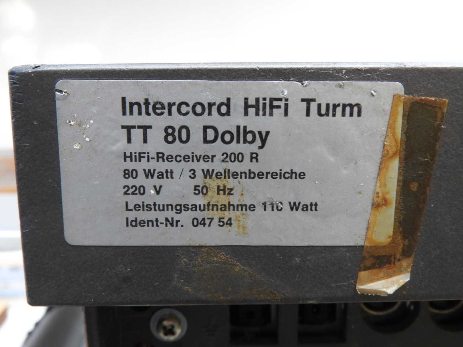 Amplituner Intercord TT 80 z wieży